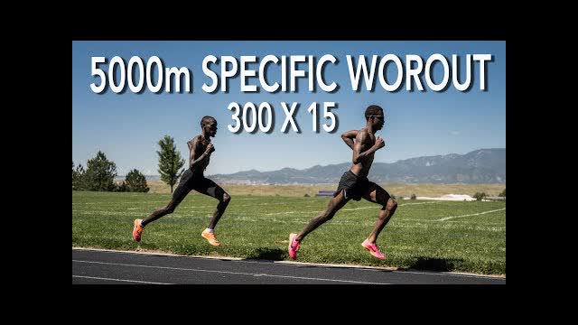 5000m Specific Workout 300 x 15
